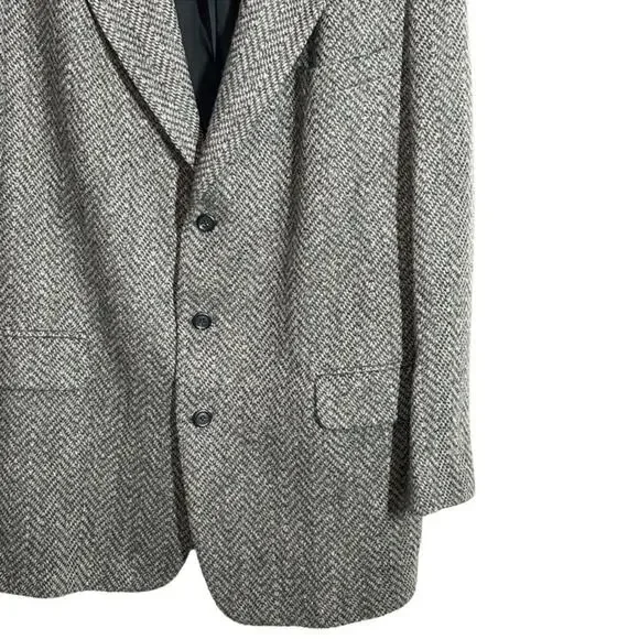Vintage Irvine Park Gray Houndstooth Wool Blazer Sport Coat 44L